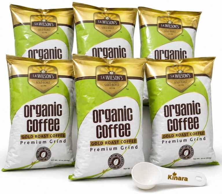 SA Wilson’s Coffee Enema – Organic Enema Coffee – Mold-Free & USDA Organic – High Caffeine for Liver Detox, Colon Cleanse, Digestion & Energy – & Detox Support 6-Pack