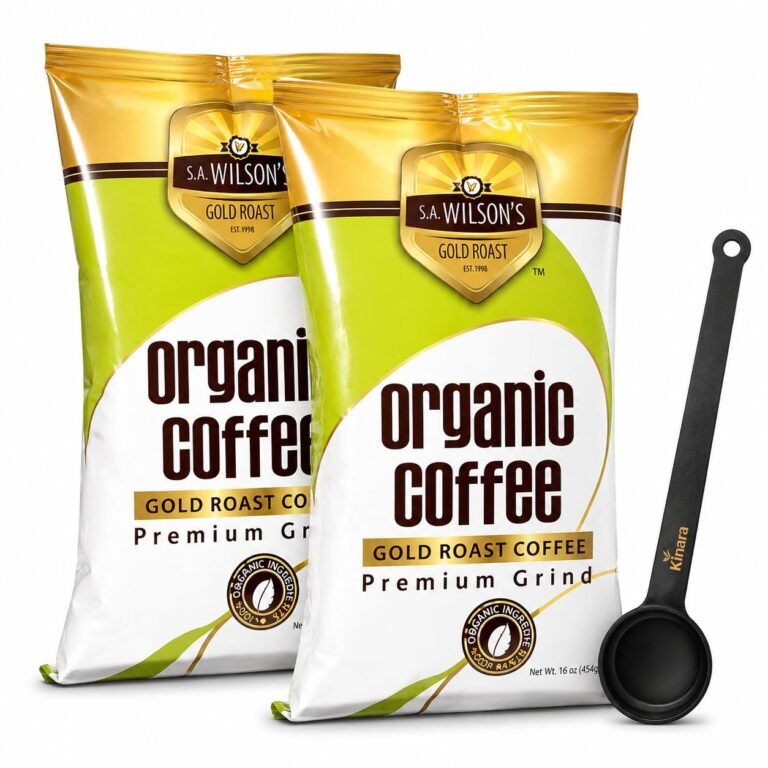 S.A. Wilson’s Coffee Enema – Organic Enema Coffee – USDA Organic Ground Coffee – High Caffeine & High Palmitic Acid for Liver Detox, Colon Cleanse, Digestion & Energy Support – Enema Detox Support 2-Pack