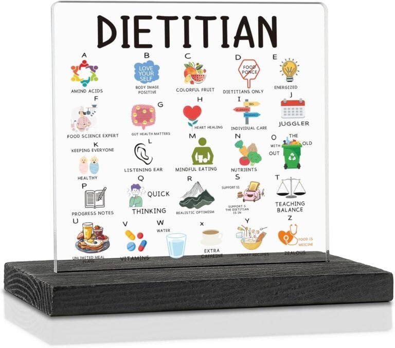 Appreciation Gifts for Dietitian, With Colorful Wellness Decor, ealth Coach Wellness Counselor Nutrition Specialist, Healthcare Professionals Nutrition Experts, Funny Icon Decor Sign VA77
