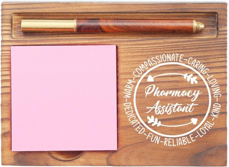Pharmacy Assistant Gifts Sticky Note Holder, Appreciation Gifts for Pharmacy Assistant Nurses Healthcare Workers and Medical Professionals Graduation Retirement Desk Organizer EDP148