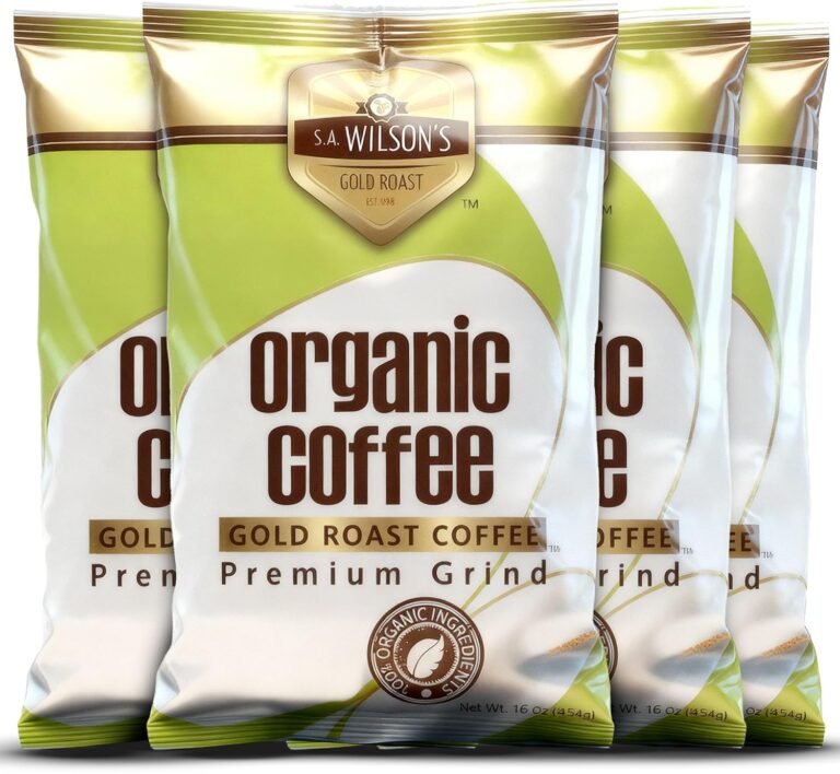 S.A. Wilson’s Coffee Enema – Organic Enema Coffee – USDA Organic Ground Coffee – High Caffeine & High Palmitic Acid for Liver Detox, Colon Cleanse, Digestion & Energy Support – Enema Detox Support 4-Pack