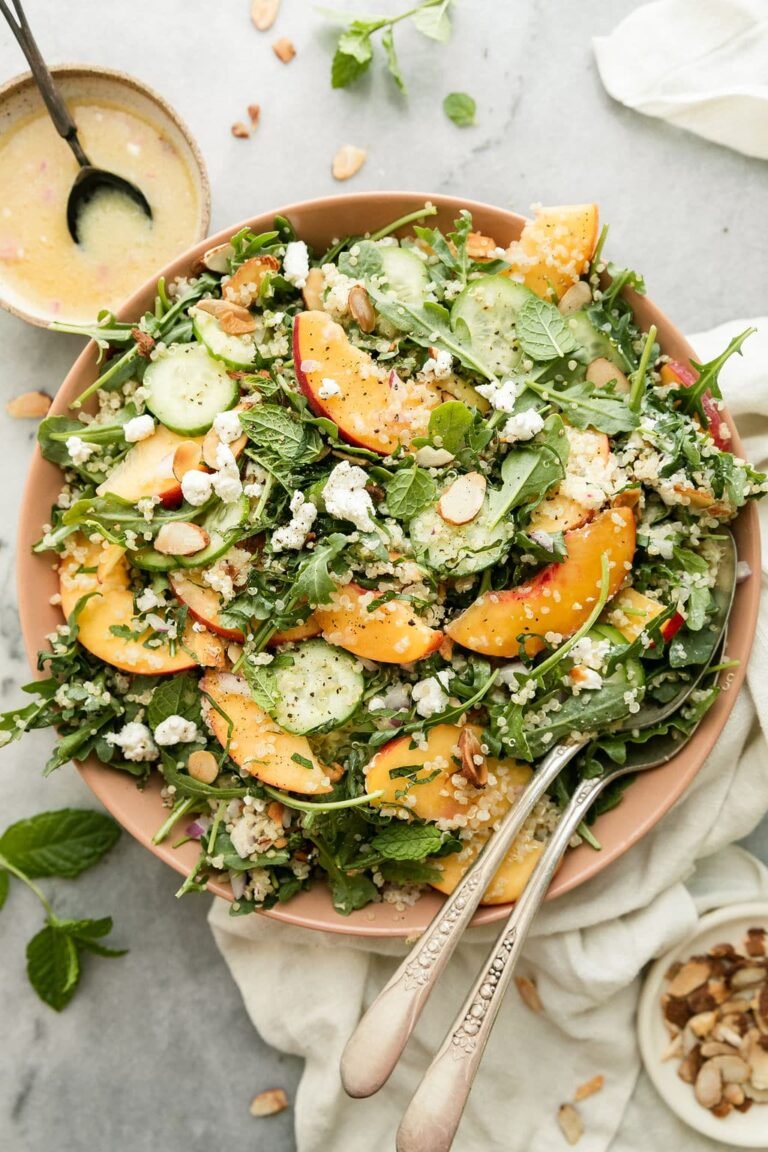 Peach Salad With Homemade Vinaigrette